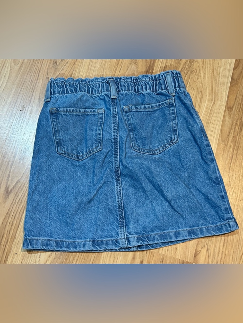 Cat & Jack Girls' Blue Denim Snap-Front Skirt Size XL 14 - Picture 2 of 4